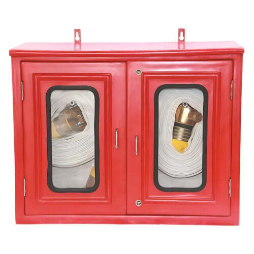 NEWAGE – Double Hose Box Cabinet Wall Mounted Type | Made of 18 Gauge Mild Steel | 30in X 24in X 10in To Accommodate Two 15m Delivery Hose & Branchpipe