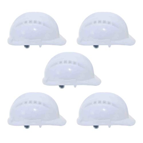 UDYOGI – Ultra Vent 7000 HDPE | High Density Polyethylene | Safety Helmet White (Pack of 5)