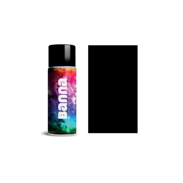 BANNA - Heat Resistant Upto 600 Degrees Spray Can 440ML | Matte Black - Image 3