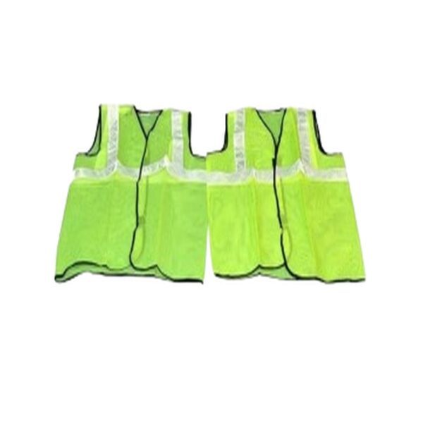 LADWA - Reflective PVC Stripes Safety Jacket For Road Safety Work Wear For Men Women | Green | Set Of 2 - Image 2