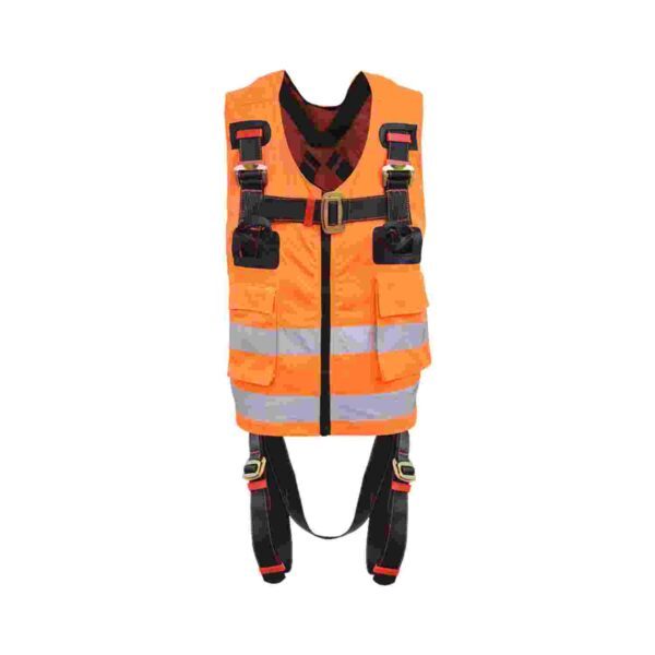 KARAM - PN20-RO | Vest Harness Reflective Orange With 3 Adjustment And 2 Attachment Points