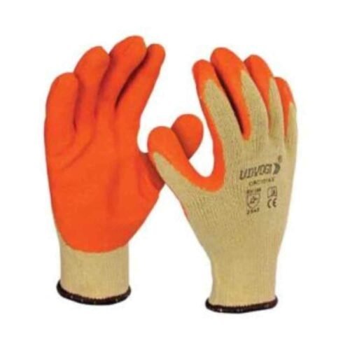 UDYOGI – CRC-101 Y|O | Polycotton Liner Palm Crinkled Latex Coating | Safety Gloves