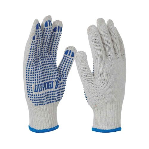 UDYOGI – PDSWB70 | Cotton Knitted PVC Dotted Safety Gloves