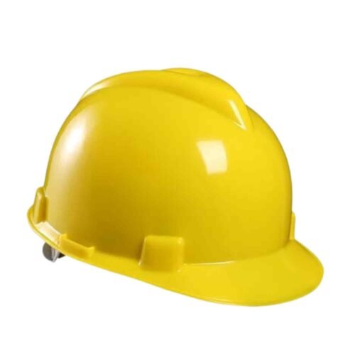 UDYOGI – HDPE Plastic Safety Helmet | Safety Hard Hat White HDPE Cap Style Helmet | Ratchet Suspension For Work Home and General Headwear Protection (Yellow)