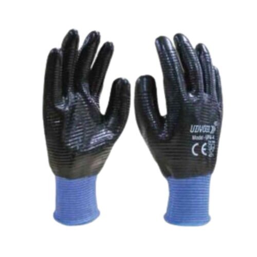 UDYOGI – UPN 4 | Nylon Lycra Liner | Full Heavy Nitrile Coated Safety Gloves