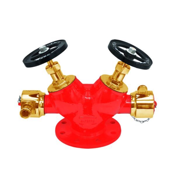 safepro gun metal double outlet landing valve