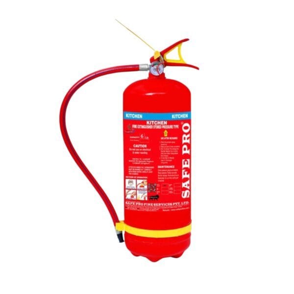 safepro 6Ltr MS Kitchen Type Fire Extinguisher