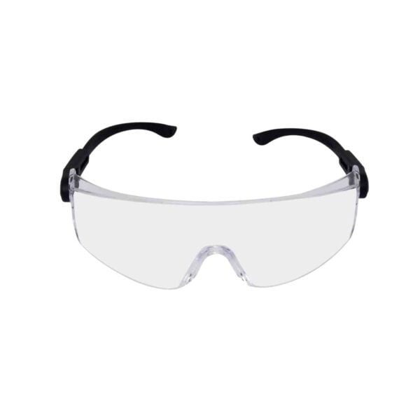 KARAM - ISI Certified Industrial Safety Goggles For Eye Protection With 99.9% UV Rays Optical Hazard Protection With 4 Temple length Adjustability for Perfect Fitting | ES018 (CLEAR)