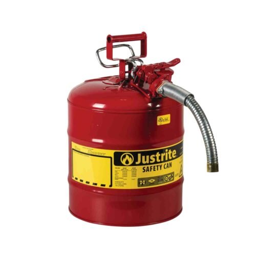 JUSTRITE – 7250130 | Steel Safety Can For Flammables | Type II, Red