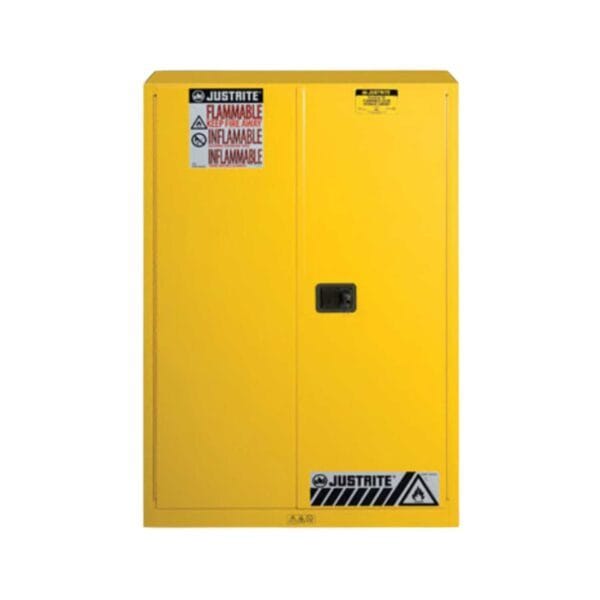 JUSTRITE - 8945001 | Safety Cabinet | 45Gal Manual Closing | Double Door with 2 Shelves