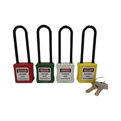 ASIANLOTO – Electrical Safety Padlock Long Shakle Set Of 4-Multicolor