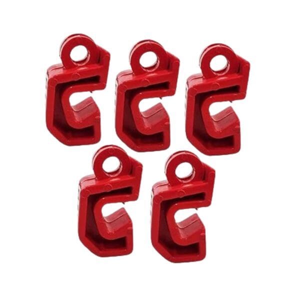 ASIANLOTO - Red MCB Without Foldable Screw For Single Pole MCB Lockout | Pack Of 5