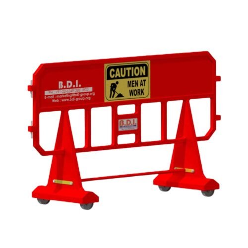 BDI – 2 Meter | Safety Fence With Wheels Barricade | BDRSRBRD0049 | Red