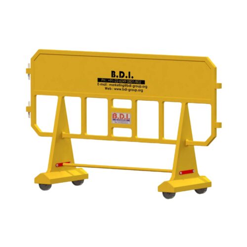 BDI – 2 Meter | Safety Fence With Wheels Barricade | BDRSRBYL0050 | Yellow