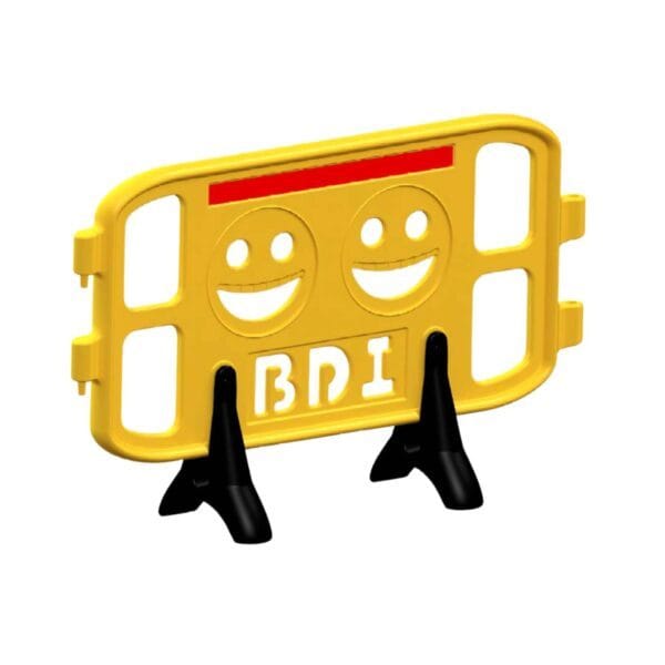 BDI - Model 2 | Smiley Fence Barricade | 2 Meter | Yellow