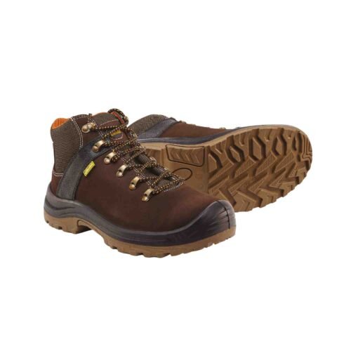 JAMA – Hi-Ankle Chocolate Brown Nubuck Double Density PU | S1