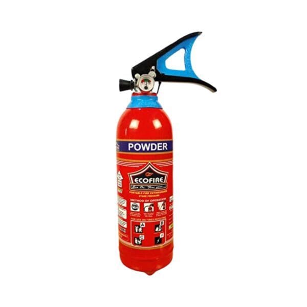 ECOFIRE - 1Kg Premium ABC Dry Powder Type Fire Extinguisher ISI Mark with Wall Mount Hook for Home & Kitchen | Office | School | Industrial Use is 15683
