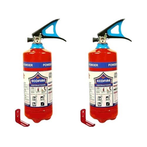 ECOFIRE – 2Kg Iron ABC Powder Type Fire Extinguisher | Red | Pack of 2