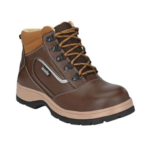 KAVACHA – Pure Leather Steel Toe Safety Shoe | S120 (Brown)