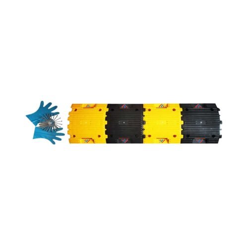 KTAUTOMATION – Speed Breaker 50 mm Height Easy To Install with Our Manual Speed Breaker for Road Safety (2 pcs Black and 2 pcs Yellow 1 Meter) – 4 Pieces