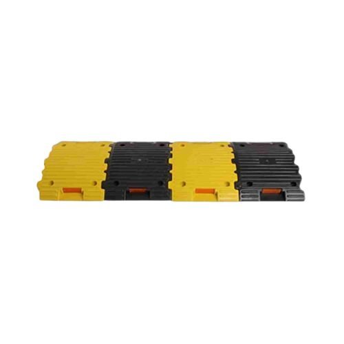 KUNPLAST –  Pack Of 1 Mtr | Plastic Road Speed Breaker With Heavy Duty Load Capacity | 50MM (2 Yellow – 2 Black)