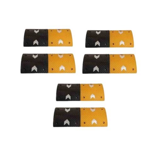 KUNPLAST –  Pack Of 6 Mtr | Rubber Road Speed Breaker With Heavy Duty Load Capacity | 50MM (6 Yellow – 6 Black)