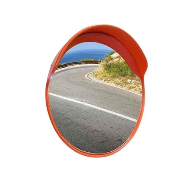 LADWA - Parking Safety Convex Mirror With Adjustable Fixing Bracket | Orange Diameter 24 Inches