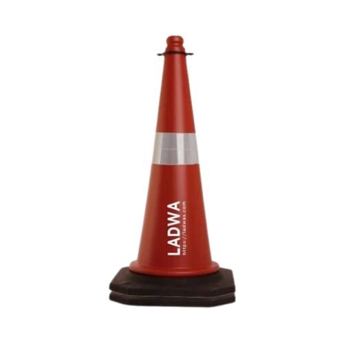 LADWA – 750mm Impact Resistant Road Traffic Safety Cones With Reflective Strips Collar | Universal Size