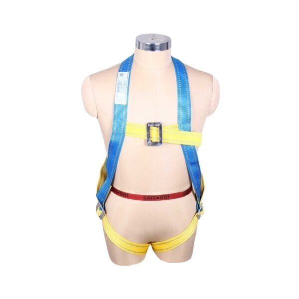 SAFEDOT - Sde-02 Eco Class A Full Body Harness With Double Rope Scaffold Hook Adjustable Chest & Thigh Straps Fall Protection Personal Safety Tool