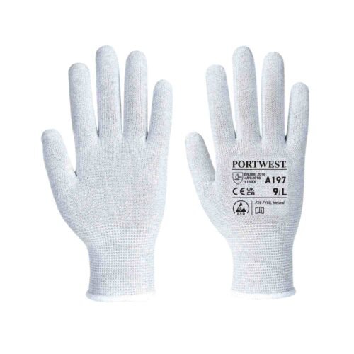 PORTWEST – A197 Antistatic Shell Gloves | Grey (EN:388 – A1)