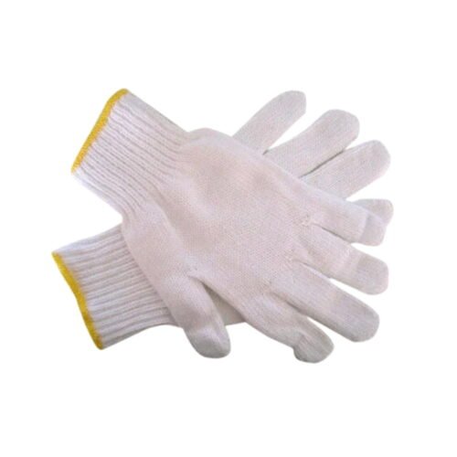 RAGA – White Cotton Knitted Hand Gloves | 40 grams (Pack of100)