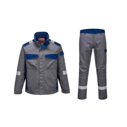 PORTWEST – FR08-FR06 | Bizflame Industry Two Tone Jacket & Trousers Set | Grey