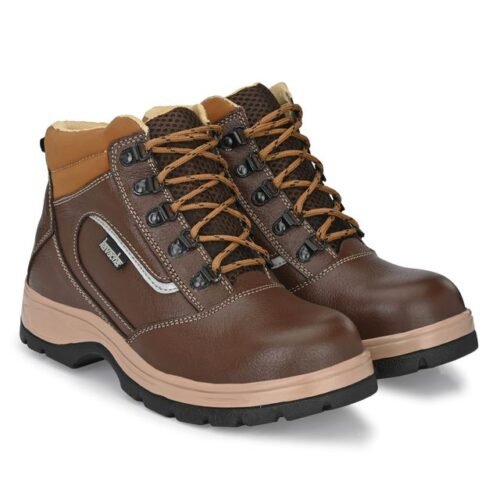 KAVACHA – S120 Pure Leather Steel Toe Safety Shoe | Brown