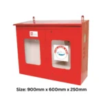 AAAG Double Door Fire Hose Cabinet (MS 16 & 18 SWG, 750 & 900mm) MS 18 SWG 900 x 600 x 250 mm