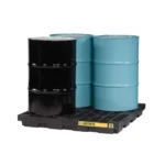 Justrite EcoPolyBlend Drum Spill Pallet / Accumulation Center (1, 2 & 4 Drum) 4 drum, 49 gal sump (28657)