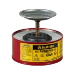 Justrite Steel Plunger Dispensing Can (1 Pint, 1 Quart, 1 Gallon) 1 quart (1 L) (10108)